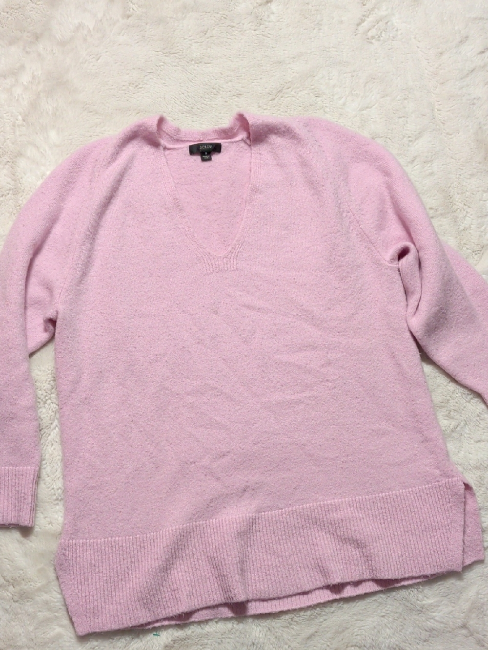 J.Crew Soft Pink V-Neck Women's Sweater